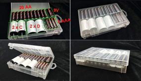 img 3 attached to YXQ 33 органайзер для батарей, чехол для хранения, держатель для батарей, прозрачный пластиковый контейнер, портативный - вмещает 8 AAA + 20 AA + 9V + 2 C + 2 D