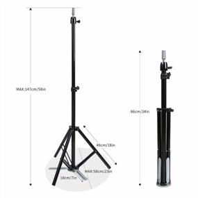 img 2 attached to Transform Your Hairdressing Skills With HYOUJIN'S Adjustable Heavy-Duty Metal Tripod Stand And Carry Bag