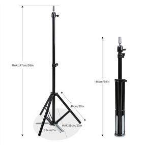 img 2 attached to Измените свои парикмахерские навыки с помощью регулируемой сверхпрочной металлической подставки для штатива HYOUJIN и сумки для переноски