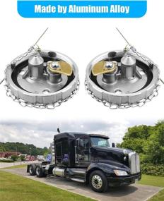 img 3 attached to 🔒 Secure Your Fuel with a 2-Pack of Locking Diesel Fuel Caps – Designed for 3 1/2" Course Thread 5.5 TPI Vented Semi Truck Fuel Tanks – Compatible with Kenworth, Peterbilt, Freightliner, Western Star – Comes with 4 Keys