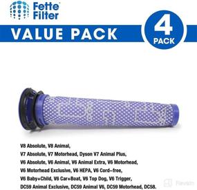 img 1 attached to 🔍 Fette Filter - Pre-Filters for Dyson Vacuum Filter V6, V7, V8, DC58, DC59 - Comparable to Part # 965661-01 (Pack of 4)