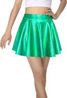 👗 hde metallic athletic holographic scooter skirts & skorts for girls logo