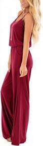 img 2 attached to 👗 Lacozy Women's Casual Loose Sleeveless Spaghetti Strap Wide Leg Pants Jumpsuit Rompers: Stylish and Comfortable for Any Occasion