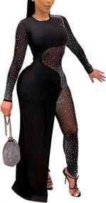 img 4 attached to Aro Lora Rhinestone Jumpsuit XX Large Women's Clothing : Jumpsuits, Rompers & Overalls