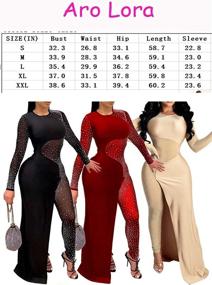 img 2 attached to Aro Lora Rhinestone Jumpsuit XX Large Women's Clothing : Jumpsuits, Rompers & Overalls