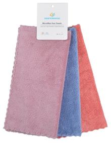 img 2 attached to HOPESHINE Face Makeup Remover Cloths Wash Cloth For Face Towels Facial Cleaning Wipes Reusable Soft For Sensitive Skin Erase Mascara, Eyeliner, Foundation, Lipstick With Just Water 12 Inch X 12 Inch