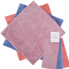 img 4 attached to HOPESHINE Face Makeup Remover Cloths Wash Cloth For Face Towels Facial Cleaning Wipes Reusable Soft For Sensitive Skin Erase Mascara, Eyeliner, Foundation, Lipstick With Just Water 12 Inch X 12 Inch