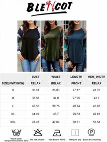 img 2 attached to Lightweight Color Block Blouse For Women: Loose Fit Tunics Shirts Tops With Long Sleeves By BLENCOT