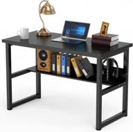 stylish and functional: 2-in-1 computer desk with bookshelf for home office логотип