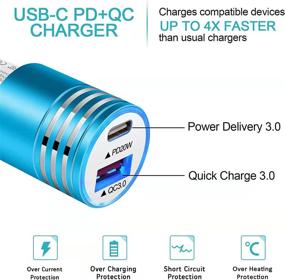 img 1 attached to 🔋 Super Fast 38W USB C Car Charger: Charge iPhone 13/12/11/Pro/Max and Samsung Galaxy S21/S20 in a Flash!