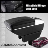 π¦ rotatable leather armrest console storage box for mitsubishi attrage mirage 2014-2018 by rulline logo