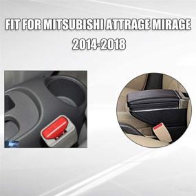 img 2 attached to 📦 Rotatable Leather Armrest Console Storage Box for Mitsubishi Attrage Mirage 2014-2018 by RULLINE