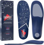 2023 orthotic work insoles with medium arch support for men and women - anti-fatigue inserts for plantar fasciitis, flat feet, and leg pain relief - work boot insoles for all-day standing comfort logo