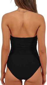 img 3 attached to QINSEN Womens Strapless Front Swimsuit Women's Clothing : Swimsuits & Cover Ups