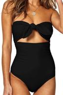 qinsen womens strapless front swimsuit women's clothing : swimsuits & cover ups logo