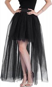 img 1 attached to Chic And Sexy: Layered High-Low Tulle Dovetail Skirt For Women