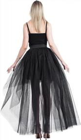 img 3 attached to Chic And Sexy: Layered High-Low Tulle Dovetail Skirt For Women