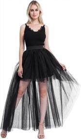 img 4 attached to Chic And Sexy: Layered High-Low Tulle Dovetail Skirt For Women
