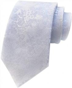 img 2 attached to Elfeves Small Floral Jacquard Men'S Tie Cravat - Luxurious Neckwear For Weddings And Special Occasions