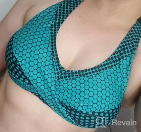 img 4 attached to Yanekop Women'S Halter Neck Polka Dot Print Bikini Set - Twist Front 2 Piece Swimsuit
