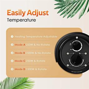 img 2 attached to Versatile Space Heater With Infrared Technology - 120° Oscillation, 1500W Electric Power, 4 Heating Modes, Dual-Protection, Fast And Quiet For Indoor And Outdoor Use, Ideal For Garages And Patios