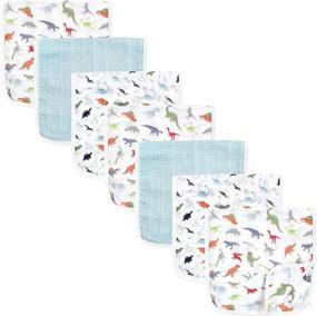 img 4 attached to 👶 Hudson Baby Unisex Baby Muslin Burp Cloth 7pk: Premium Quality and Versatile One Size Fit