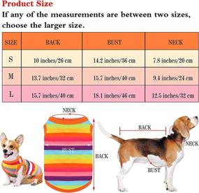 img 3 attached to 🌈 URATOT Breathable Dog Rainbow Stripe Shirts: Cotton Sleeveless T-Shirt for Dogs Cats Puppy - Comfortable & Stylish Dog Striped Vest for Summer