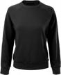 mixmatchy women's soft and comfy basic pullover crewneck fleece sweatshirt logo
