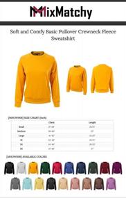 img 1 attached to MixMatchy Women'S Soft And Comfy Basic Pullover Crewneck Fleece Sweatshirt