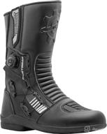 🏍️ black firstgear kilimanjaro men's motorcycle boots - size 10 logo