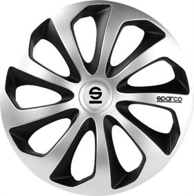 img 4 attached to 🚗 Sparco SPC1473SVBK Mudguard Sicilia 14-Inch: Silver/Black Set of 4 - Ultimate Shield and Style for Your Vehicle!