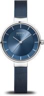 ⌚ bering time women's slim watch 14631-307: sleek 31mm case, solar-powered, stainless steel strap & scratch-resistant sapphire crystal - minimalistic danish design logo