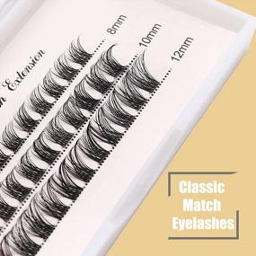 img 1 attached to Veleasha DIY Lash Extension 36 Clusters Lashes D Curl Cluster Individual Lashes Natural Look Fluffy Wispy False Eyelashes / 8-12MM