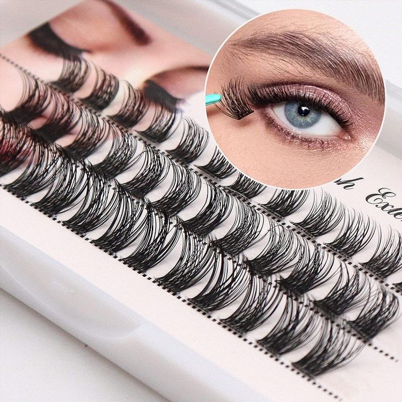 Veleasha Manga Lashes Natural Look False Eyelashes 8 Pairs Pack  Light-weight Comfortable Fake Eyelashes