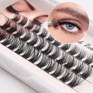 veleasha diy lash extension 36 clusters lashes d curl cluster individual lashes natural look fluffy wispy false eyelashes / 8-12mm logo