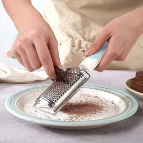 img 2 attached to 4-Piece Green Stainless Steel Cheese Grater And Zester Set With Razor Sharp Blades And Comfortable Grip For Effortless Grating And Zesting - Perfect For Chocolate, Lemon, And Cheese With Free Brush!