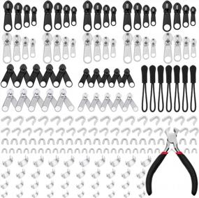 img 4 attached to Zipper Repair Kit, Cridoz 241 Pcs Zipper Replacement Kit With Replacement Zipper Sliders And Zipper Install Pliers Tool For Zipper Fix Repair Replacement