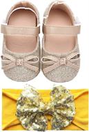 lidiano bowknot sequins anti slip headband girls' shoes: chic and comfy flats logo