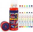 lebze washable coloring markers, 6 colors toddler markers for kids ages 2-4 years, non-toxic art school supplies broad line flower monaco logo