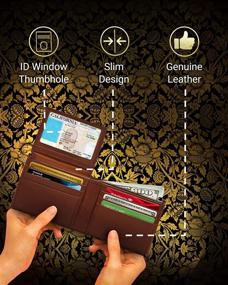 img 3 attached to Slim Bifold Leather Wallets Men Men's Accessories made as Wallets, Card Cases & Money Organizers