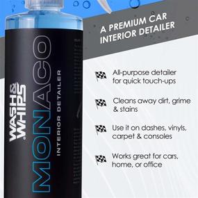img 2 attached to 🚗 Monaco Interior Cleaner by WASH&amp;WHIPS: All-Purpose, Multi-Surface Car Detailing Solution for Door Panels, Dashboard, Cup Holders &amp; Carpet. Effortless and Safe Cleaning Wipes for Dirt, Grime, and Stains, 16 fl oz.