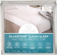 waterproof and hypoallergenic sleepcare silvertemp mattress protector - soft 4-way stretch polyester/nylon blend - resists odors - fits up to 18” thick cal king mattresses - 72” x 84” logo