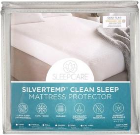 img 4 attached to Waterproof And Hypoallergenic SleepCare SilverTemp Mattress Protector - Soft 4-Way Stretch Polyester/Nylon Blend - Resists Odors - Fits Up To 18” Thick Cal King Mattresses - 72” X 84”