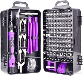 img 3 attached to 🔧 Mengshen Precision Screwdriver Sets: 135-in-1 Kit with 115 Magnetic Screwdriver Bits - Perfect Repair Tools for Mobile Phones, Clocks, Watches, Computers, and More! S2 Steel, UA01 Purple