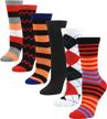 6 pairs debra weitzner women's colorful cotton crew socks - fun argyle patterned casual socks for girls! logo