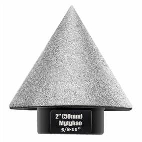 img 4 attached to Mgtgbao 50Mm Black Diamond Beveling Chamfer Bit, 2" Diamond Countersink Drill Bits With 5/8-11 Inch Thread For Enlarging, Polishing And Bevelling Granite Marble Tiles The Exsit Holes Enlarging