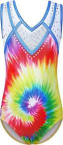 img 4 attached to Gradient Shiny Diamond Gymnastics Leotard For Girls - BAOHULU Dance One Piece Outfit