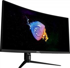 img 2 attached to 🖥️ MSI OPTIXMAG342CQM: Narrow Adjustable 34-inch Curved Monitor, 3440X1440, Adaptive Sync, High Dynamic Range (HDR), LCD, LED