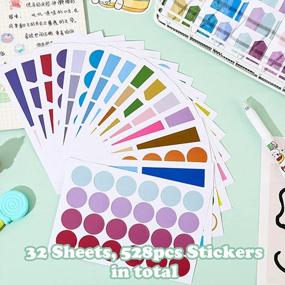 img 2 attached to Self Adhesive Colored Reading Tabs, Sticky Index Flags Pages Markers Round Color-Coding Label Stickers For Planner Books File Folders Scrapbooking