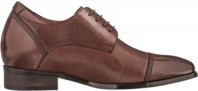 img 3 attached to 3.2 Inches Taller - CALTO Men'S Invisible Height Increasing Elevator Shoes - Premium Leather Lace-Up Formal Oxfords